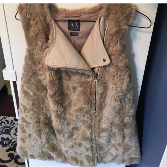 armani exchange fur jacket